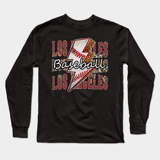 Graphic Baseball Los Angeles Proud Name Team Vintage Long Sleeve T-Shirt